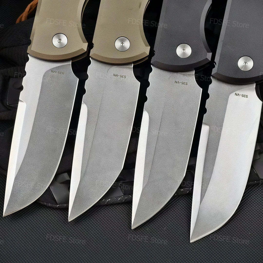 229 Premium D2 Steel Folding Knife with T6 Aluminum Handle, Lightweight Portable EDC Outdoor Utility Knife, Non-slip Cutting Tool, Perfect for Camping, Hiking, Fishing, Traveling and Daily Outdoor Household Tasks