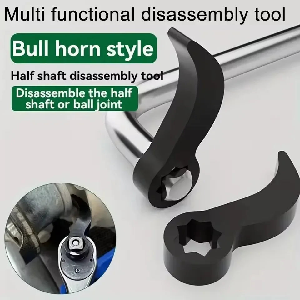 Car Angled Half Shaft Removal Tool Crowbar Adapter Head Ratchet Open-end Wrench Adaptor Axle Shaft Removal Car Repair Tools