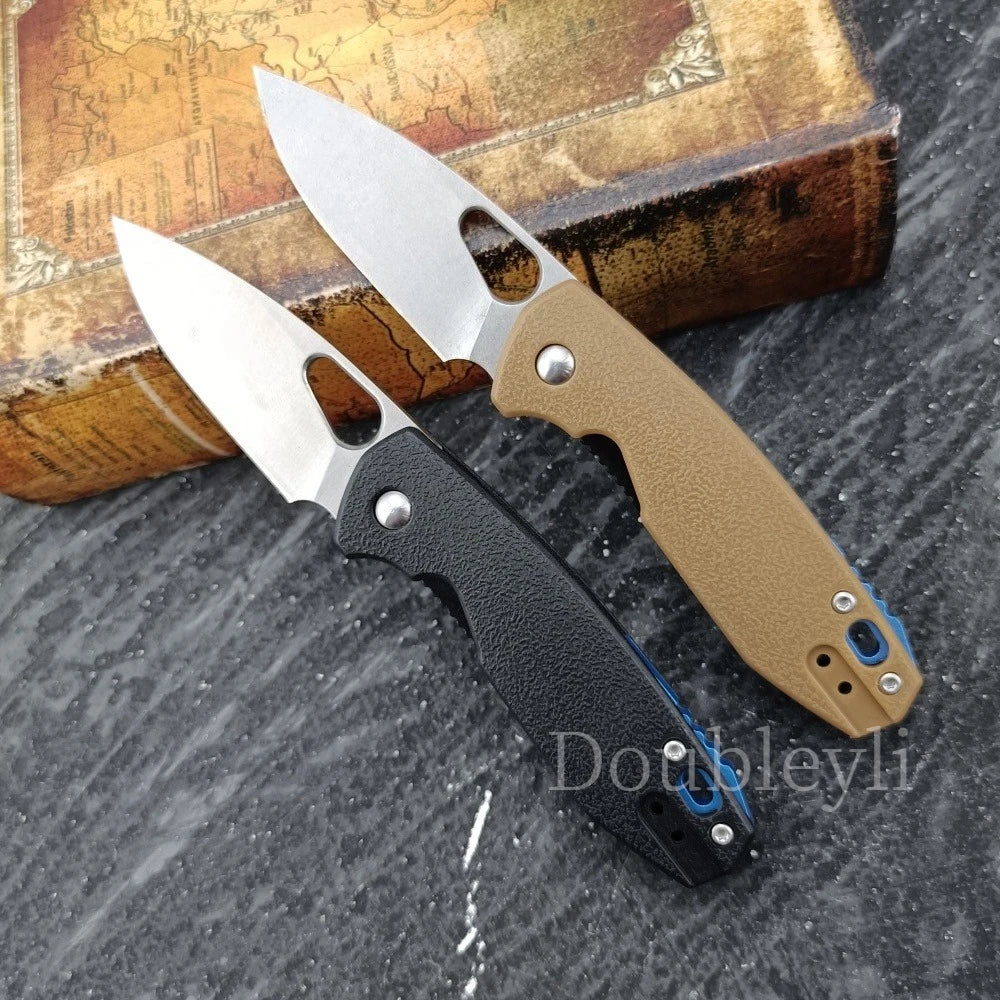 5390 Folding Knife G10 Handle with Clip EDC Compact Knives Outdoor Adventure Hiking Cutting Knife Portable Multi-fuctional Tools