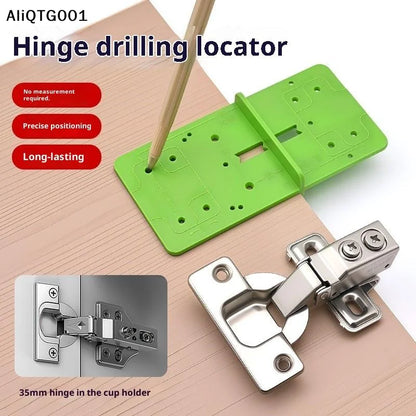 Woodworking Hinge Hole Drilling Guide Boring Jig Drill Template Locator Tool for Precise Cabinet & Furniture Making