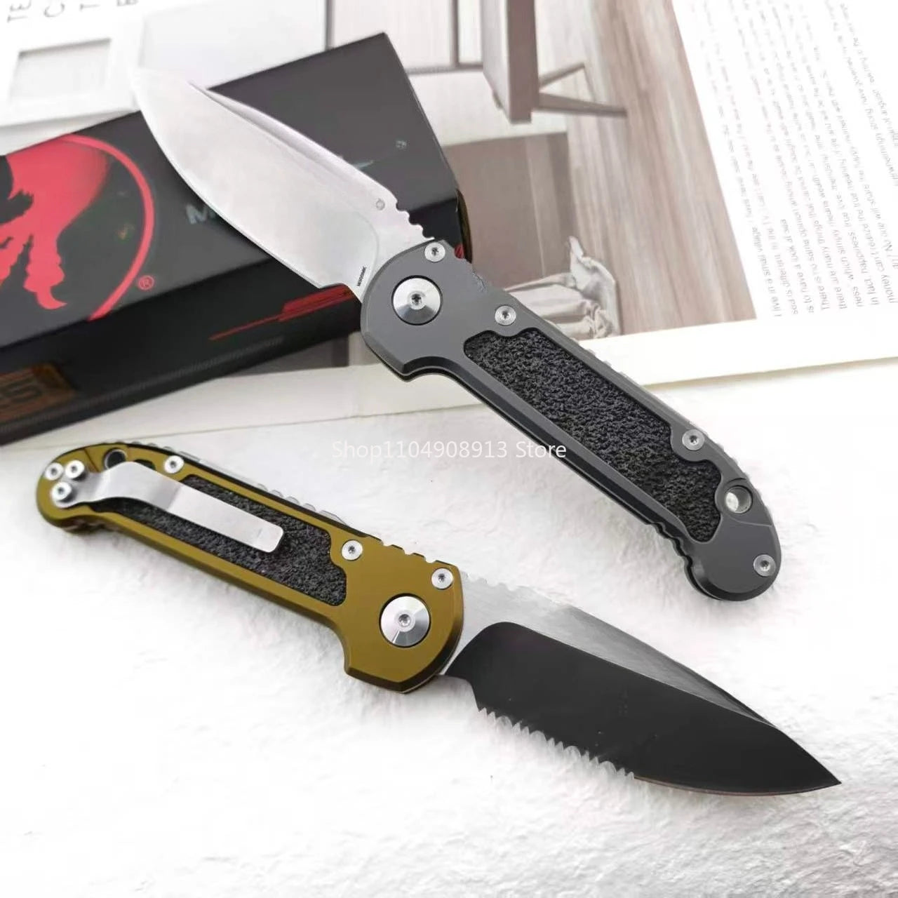 LUDT Gen III D2 Outdoor Pocket Knife Jungle Adventure Survival Quick Open Aluminium Alloy Handle Folding Knife Camping Tools