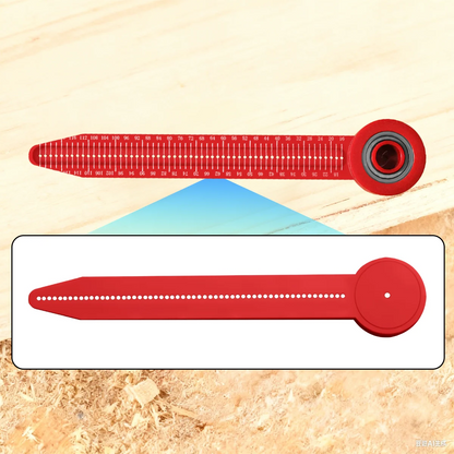 Portable Plastic Circular Drafting Compass Ruler, Precision Measuring Scribing Tool for Woodworking DIY Layout Marking Projects