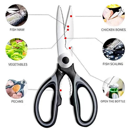 Multifunction Stainless Steel Kitchen Tools Strong Home Vegetable Chopping Chicken Bone Fish Food Scissors Multi-Purpose Tool