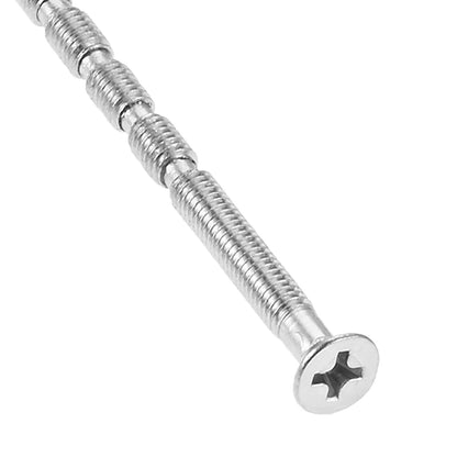 10 Set 4mm Stainless Steel Door Handle Hardware Lever Handle Screws Connecting Bolt & Sleeve Flat Countersunk Head Fixing Screw