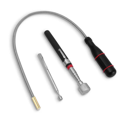 Flexible Magnetic Pickup Tool Telescopic Magnetic Pickup Tool with Pocket Clip for Picking Up Small Parts Key Screw Metal Object
