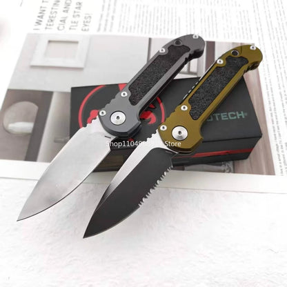 LUDT Gen III D2 Outdoor Pocket Knife Jungle Adventure Survival Quick Open Aluminium Alloy Handle Folding Knife Camping Tools