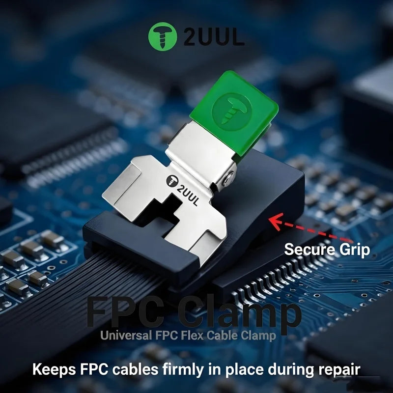 2UUL FC01 Universal FPC Flex Cable Clamp 40x16x54mm 17g for Mobile Phone Screen Touch ID Home Button Ribbon Cable Fixing Repairs
