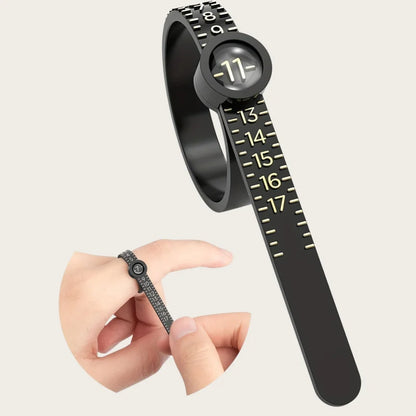 Ring Sizer with Magnifier US UK EU HK Size Scale Finger Measuring Ruler Professional Jewelry Ring Size Tool