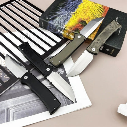High-Quality 229 Pocket Folding Knife with D2 Blade and T6 Aluminum Handle—EDC, Camping, Outdoor, Pocket Knife for Exploration, Cutting, Mountaineering, Rescue, Fishing, Hiking, and More—Multipurpose Tool and Gift