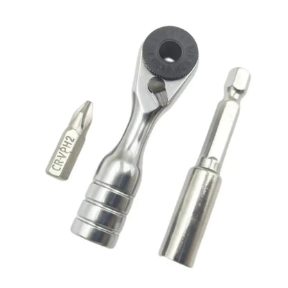 1/4 Inch 60 Tooth Mini Ratchet Wrench Portable Manual Hardware Tool High Efficiency for Narrow Space Equipment Maintenance