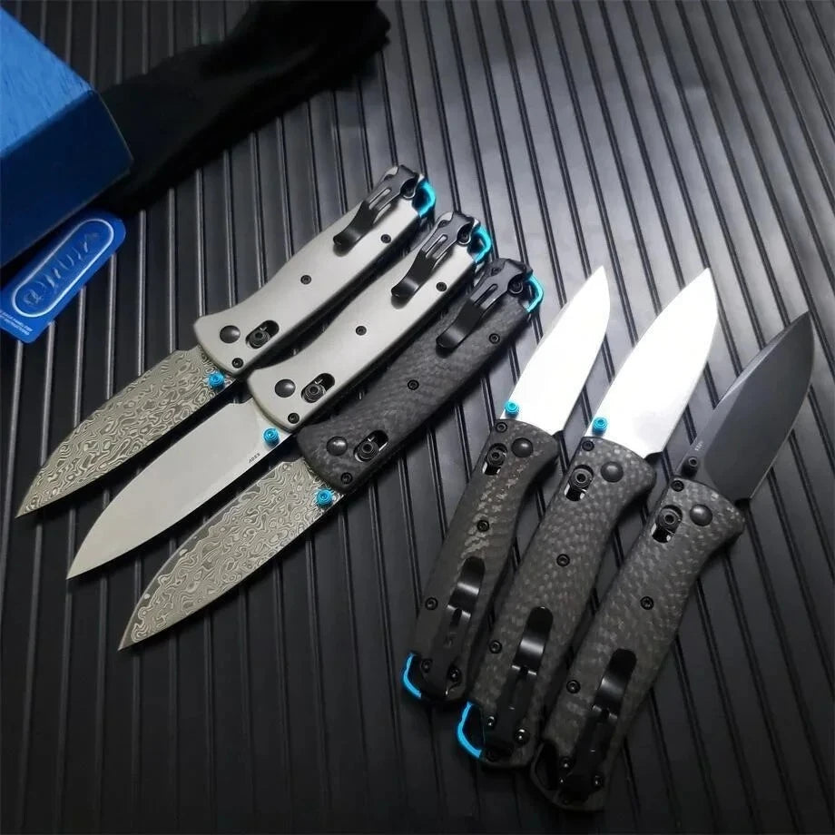 BM 533/535 Bugout Damascus Folding Knife Outdoor Camping Hiking Cutting Tools EDC Fishing Knife Gift for Men