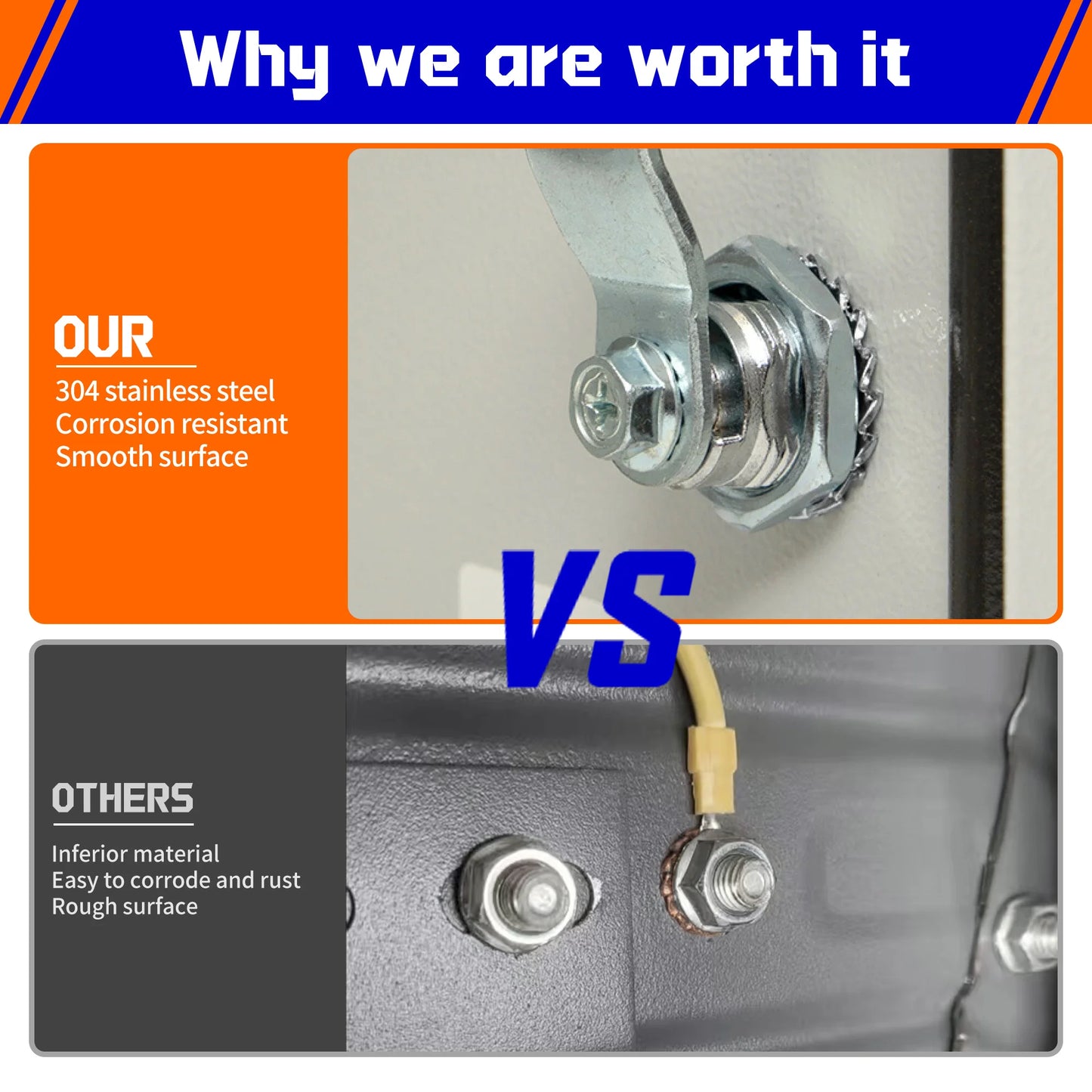 610Pcs 304 Stainless Steel External Tooth Lock Washers, Anti-Vibration Anti-Loose Fastener Kit for Secure Assembly