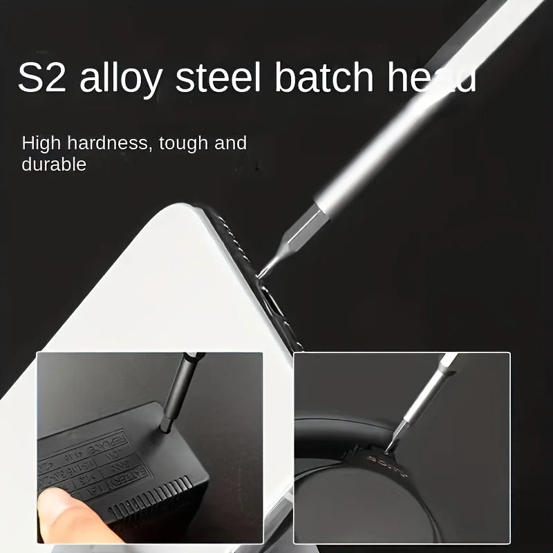 25 in 1 Mini Screwdriver Set, Flat Head and Cross Shaped Small Screwdrivers, Suitable for Electronic Products