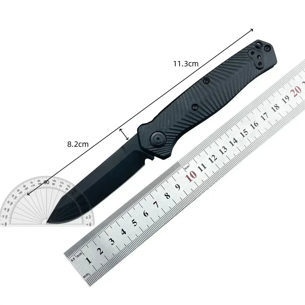 8551 Folding Knife, 3.30-inch S90V Blade, Nylon Woven Handle—EDC, Hiking, Adventure, Cutting, Multi-Purpose, Trekking Tool, Gift, Pocket Jungle Outdoor Knife