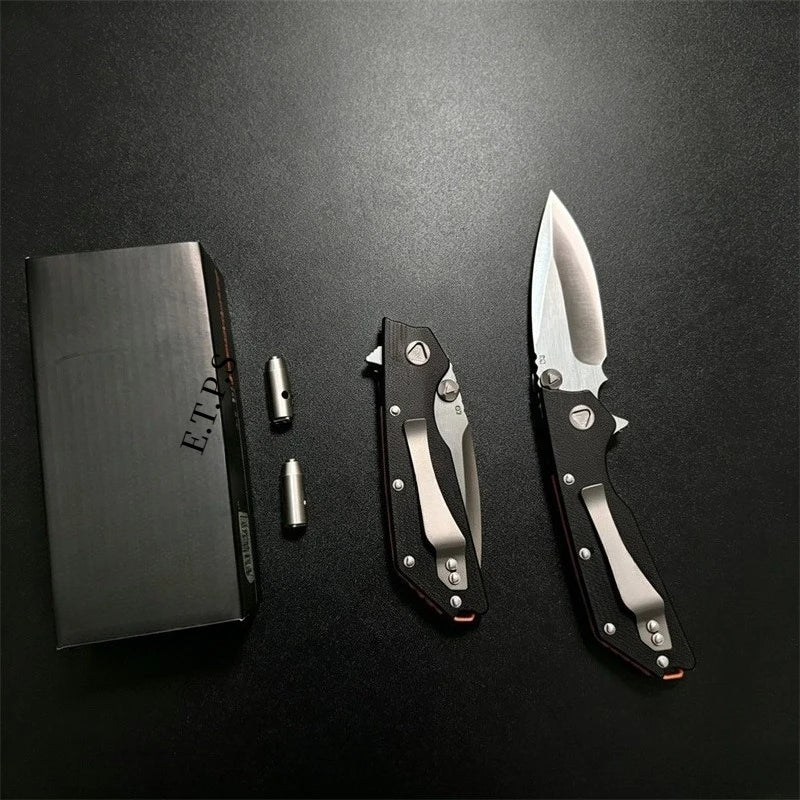 DOC Black G10 Handle Bearing Folding EDC Multi Purpose Tools Outdoor Camping Fishing Cutting Multi Tools