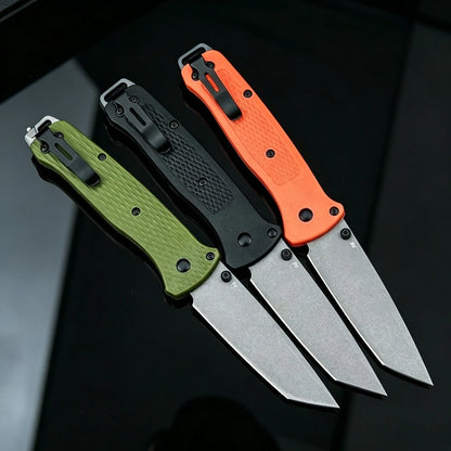 BM 537 EDC Outdoor Lightweight Folding Knife High Hardness Camping Fishing Knife Wilderness Adventure Climbing Portable Tools Backpacking Trekking Perfect Gear Nylon Fiber Handle Gift