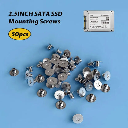 50PCS Flat-head Phillips M.2 SSD Mounting Screws Carbon Steel Universal Screwdriver Screw Set Boxed