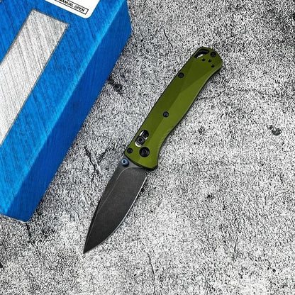 533BK-2 Mini Bugout Folding Knife D2 Blade Aluminum Outdoor Camping and Home Use Multi-functional Knife Practical Cutting Knife