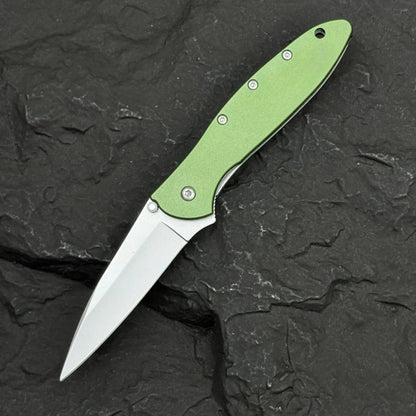 KS Leek 1660 Aluminum Folding Knife with 8Cr13Mov Blade Window Breaker Self-defense and Protection Tool Outdoor Fishing Knife