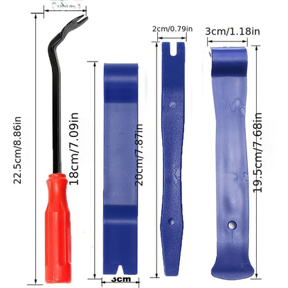 12pcs Auto Door Clip Panel Trim Removal Tools Kits Navigation Blades Disassembly Plastic Car Interior Conversion Repairing Tool