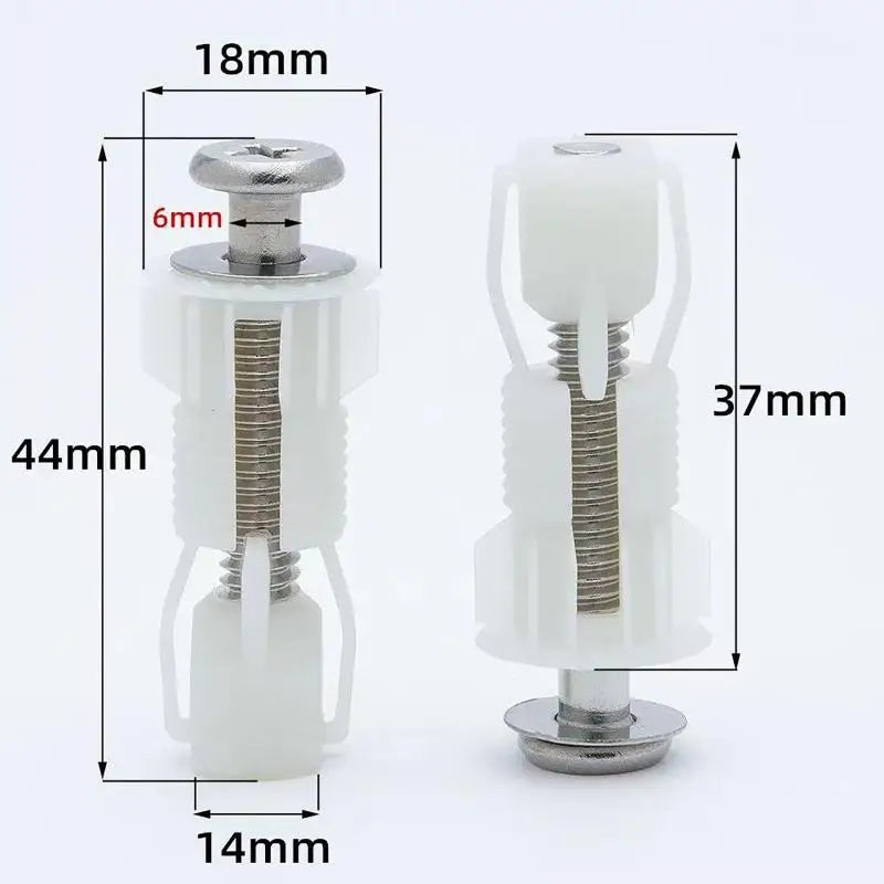 4Pcs Toilet Lid Fixing Screw Replacement Fitting Kit With Nut Cover For WC Pan Bathroom Hardware Toilet Cover Screws Accessories