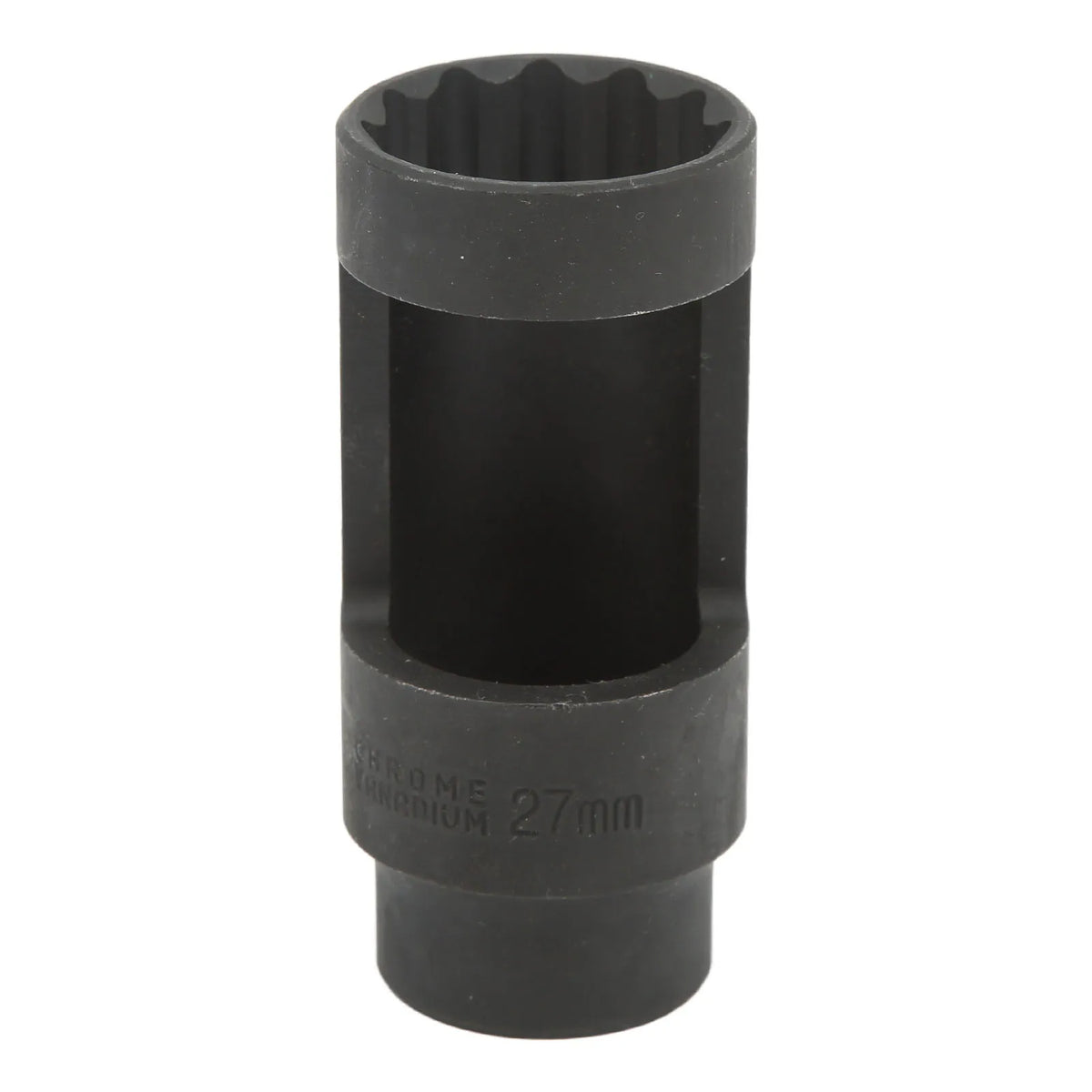 Injector Socket 1/2in Drive 27mm 12 Point Chrome Vanadium Steel  for Cars  Injection Remover Tool