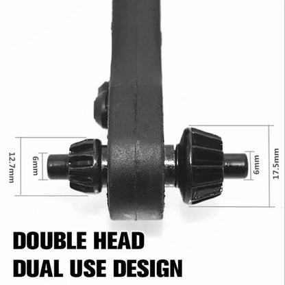 2 in 1 Drill Chuck Key Wrench Dual Head Ratchet Spanner Universal Clamping Tool 12 7mm 17 5mm for Drill Press Hand Electric Drill Machine Lathe Tooling Chucks Replacement Hardware Hand Tools Premium Quality Steel Construction