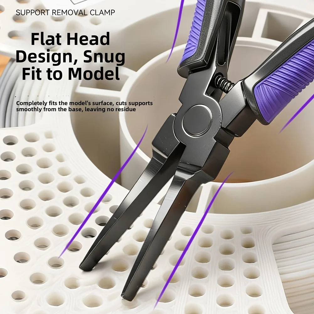 Ultralight CR-V Alloy Steel 3D Printing Support Removal Pliers with Ergonomic Comfort Grip and Flat Head Precision Cutting