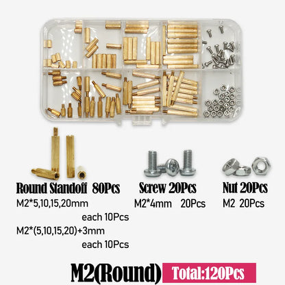 Brass M2 M2.5 M3 M4 PCB Standoffs Kit