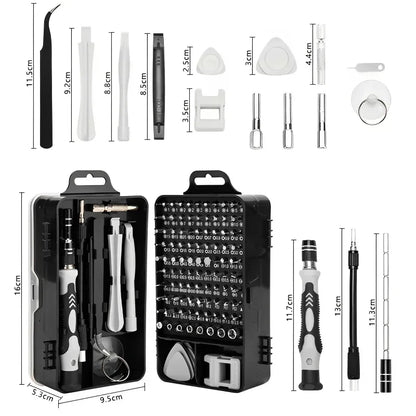 TINSOL 115 in 1 Multifunctional Magnetic Screwdriver Set Screw Driver Bits PC Computer Phone Watch Repair Hardware Tool Kit