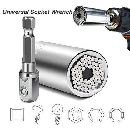 7-19mm Socket Wrench Set, Stainless Steel, 2in1 Multi Tool