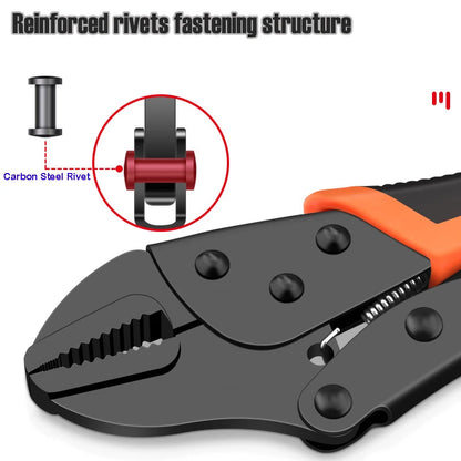 Heavy Duty Locking Pliers Multi-Function Pipe Wrench Strong Clamp for Woodworking Automotive Plumbing Repair Universal Hand Tool