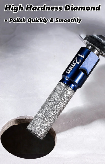 6/8/10/12mm M10 Vaccum Brazed Milling Cutter Hole Saw Angle Grinder Brazed Core Drill Bit for Ceramic Granite Marble Stone Tile