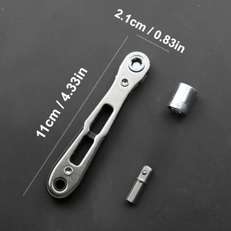 1/4 Bi Directional Mini Ratchet Screwdriver Set Multi Functional Home DIY Manual Tool, Suitable for Small Space Use