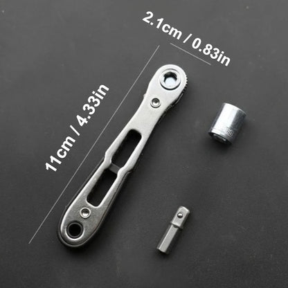 1/4 Bi Directional Mini Ratchet Screwdriver Set Multi Functional Home DIY Manual Tool, Suitable for Small Space Use