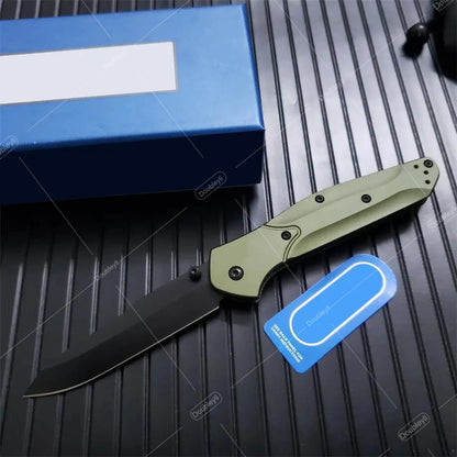 Ideal Gift for Men BM 940 Folding Knife S30V Satin Plain Blade Green / Black Aluminum Handle Compact Utility EDC Tools Camping Outdoor Pocket Knife