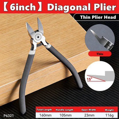 5/6/8 inch Multifunctional Diagonal Pliers Needle Nose Pliers Hardware Tools Universal Wire Cutters Side Cutter Cutting Pliers