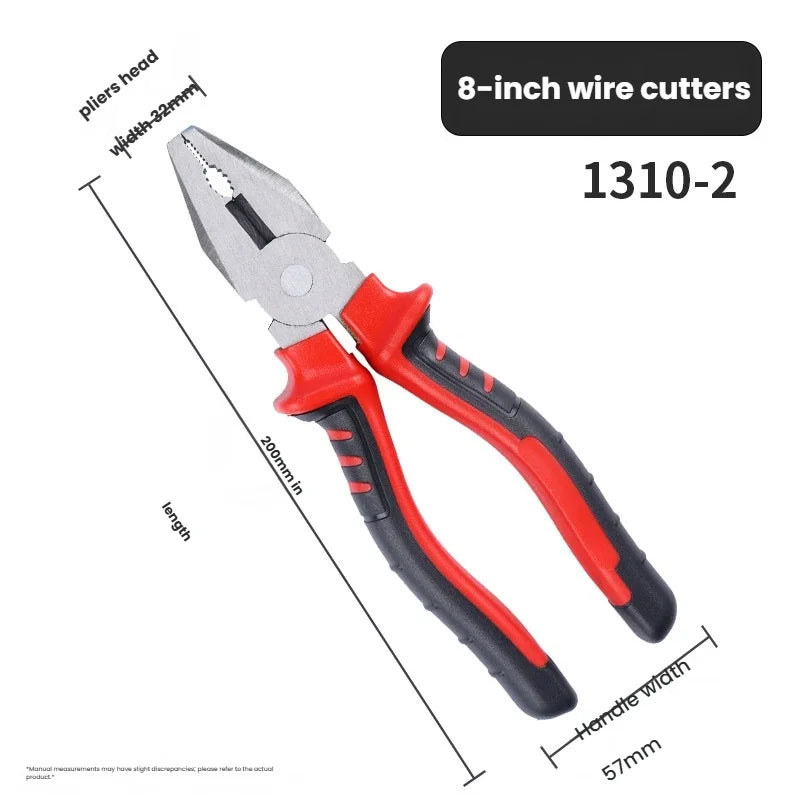 6 Inch 8 Inch Pliers Set, Needle Nose Pliers, Diagonal Cutting Pliers, Wire Cutters, Multifunctional Hand Tools for Electrician