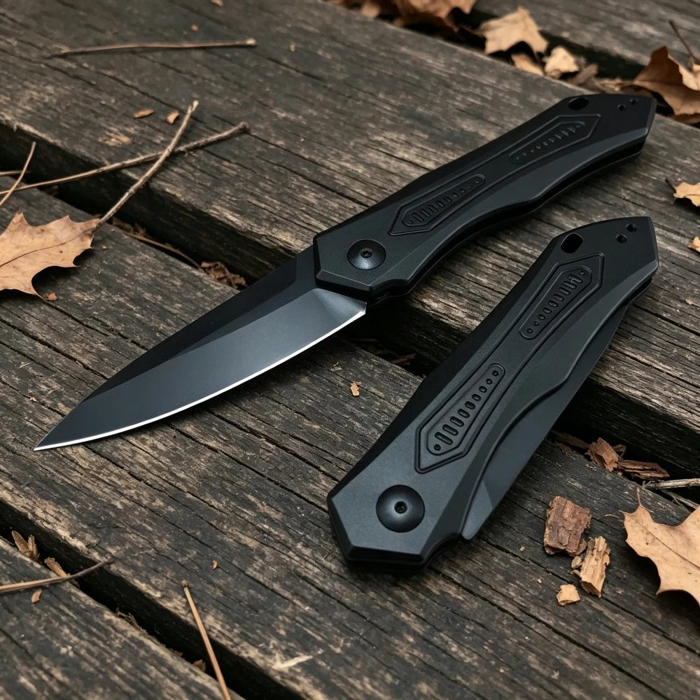 High Hardness 7800 Folding Knife D2 Blade Aluminum Alloy Handle EDC Outdoor Hiking Camping Mountain Climbing Jungle Exploration Multi‑functional Portable Tool