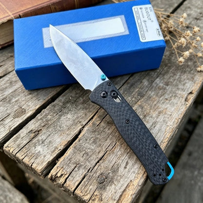 BM 535 Bugout Ax Lock Folding Knife, S90V / Damascus Blade Outdoor Camping Hiking EDC Fishing Knife Jungle Adventure Tool Gift