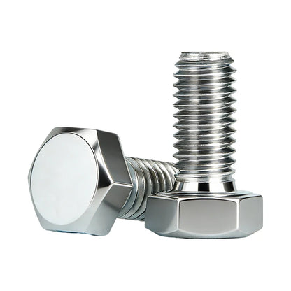 In Stock M8 GB30 Hex Bolts 304 Stainless Steel Full Thread Screw Nut Washer Set Metric Hardware for Furniture Auto Repair DIY