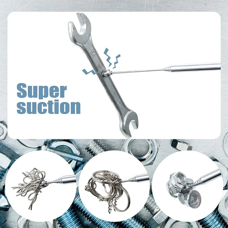 Mini Portable Telescopic Magnetic Pen Hand Portable Magnet Pick Up Tool Adjustable Pickup Rod Stick Picking Up Screws Nut Bolt