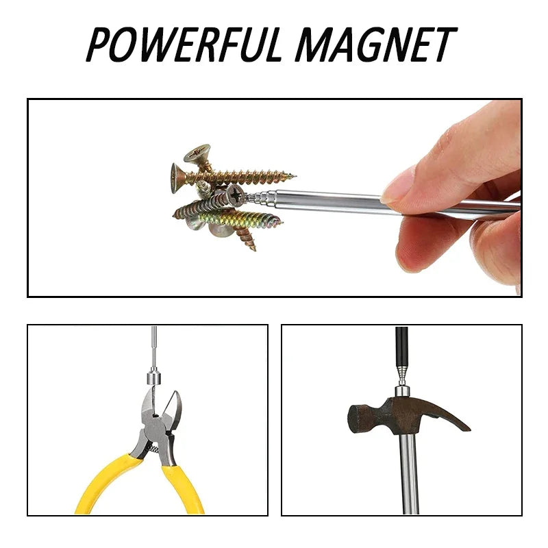 Mini Portable Telescopic Magnetic Pen Hand Portable Magnet Pick Up Tool Adjustable Pickup Rod Stick Picking Up Screws Nut Bolt