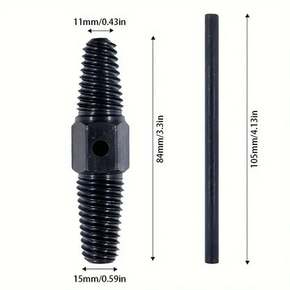 1Set Dual Purpose Pipe & Faucet Screw Extractor Tool for Removing Broken Stripped Or Damaged Bolts Home Repair Kit