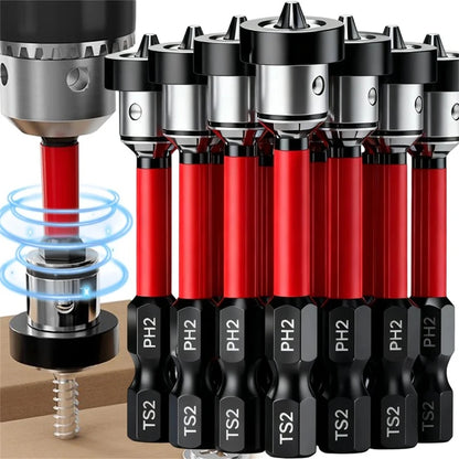 Magnetic Positioning S2 Screwdriver Bit,Drywall Screw for Plasterboard Gypsum Board Locating,1/4" Hex Shank Screw Batch Head PH2