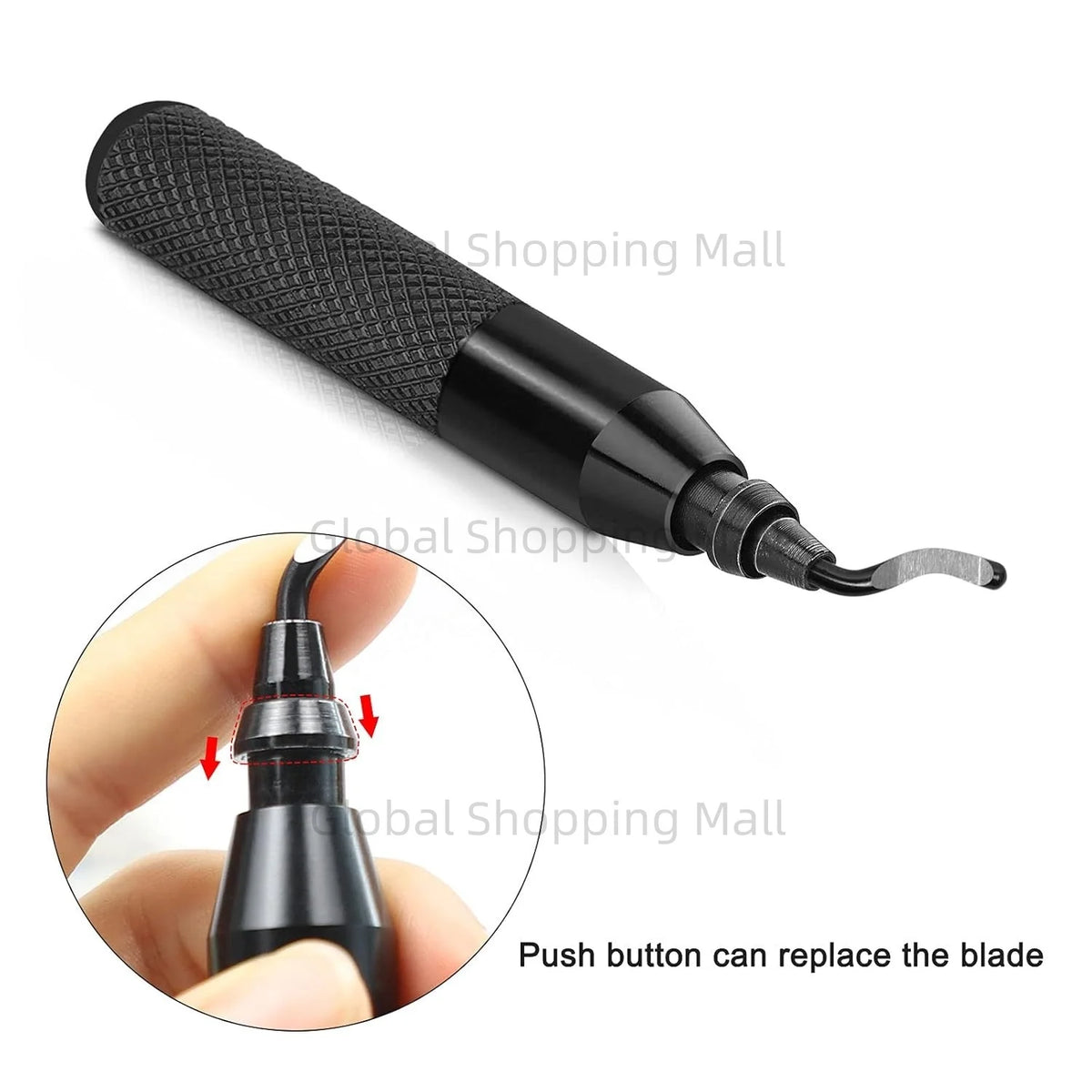 RB3000 Handle Burr Metal Deburring Tool With 10pcs BS1010 Trimming Blades Deburr Burr Scraper For Wood Plastic Reamer Tool