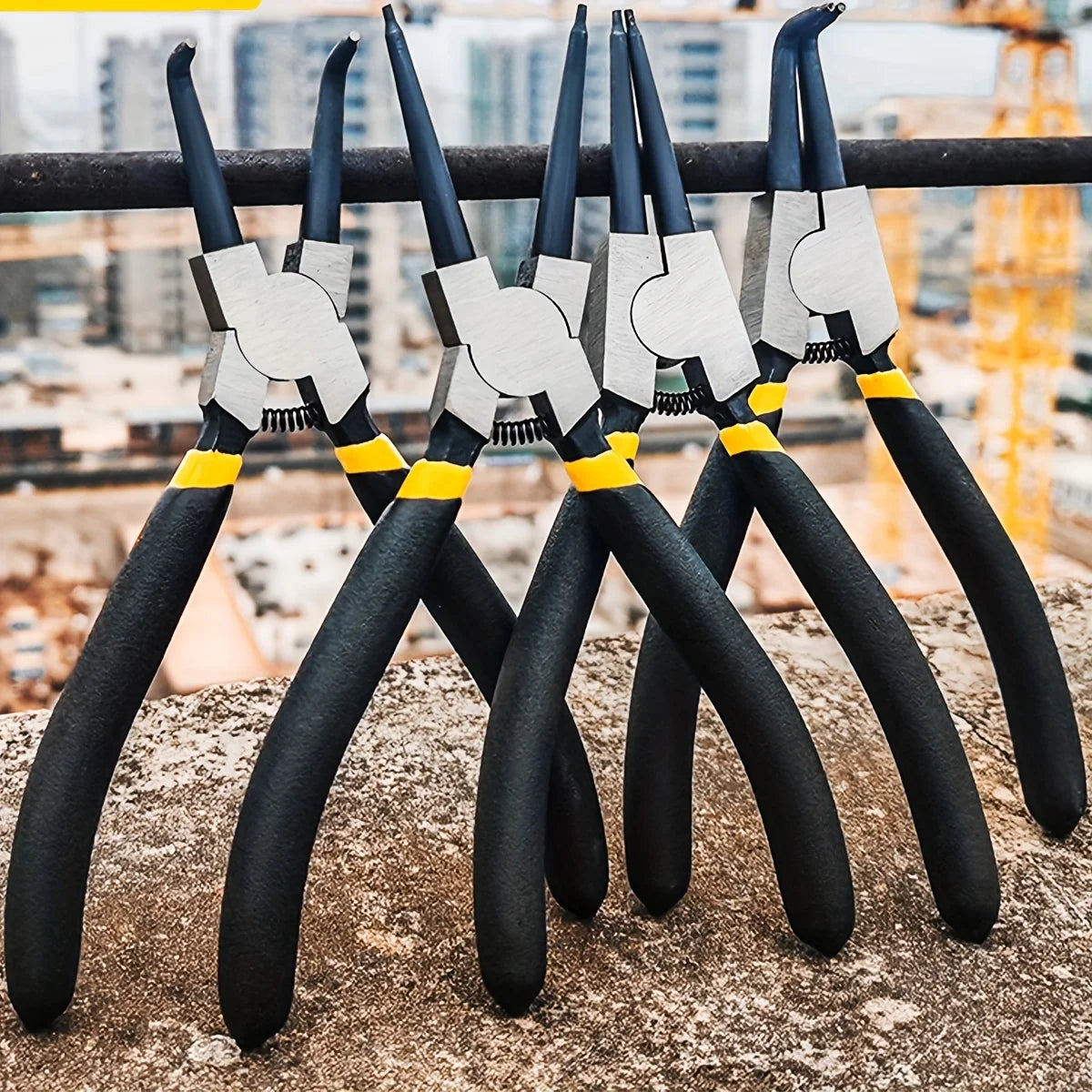 4 Pcs Snap Ring Pliers Set, 7 Inches Internal/External Heavy Duty for Ring Remover Retaining Straight Bent Lock Pliers Set - AliExpress