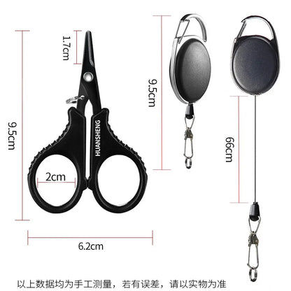 1set Titanium Coating Stainless Steel Fishing Scissor Plier Cut PE Braid Line Cutter Plies Carp Outdoor Fishing Accessories Tool