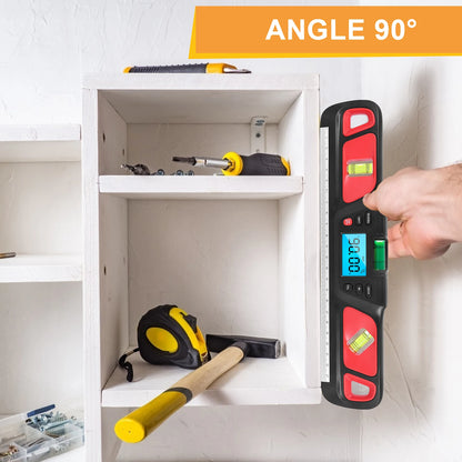 Digital Spirit Level Inclinometer Horizontal Scale Ruler Electronic LED Display Protractor Magnetic Base Measuring Tools