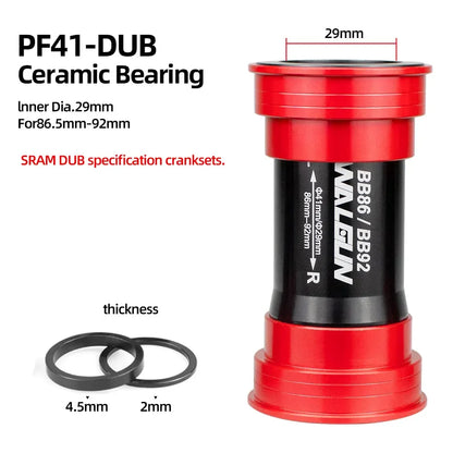 BB86 BB92 Press Fit Bike Bottom Bracket Ceramic BB MTB Road PF4124 PF4130 PF41 41mm 24mm 30mm 29mm Shell bicycle Crank Parts